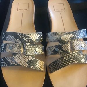 Dolce Vita Snakeskin slides/sandals